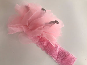 Girl Kid Baby Children Princess Crown Tiara Lace band Party hair head band PROP Pink