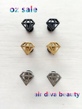New Lady Diamond Shape Chic 316L Surgical Stainless Steel Titanium Earrings Stud
