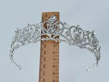 Women Wedding Crystal Heart Gold Silver Metal Tiara Party hair head band Crown