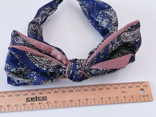 Women Girl Retro 70' 80' boho Bow Paisley Hair Band Headband Wide Wrap Hoop