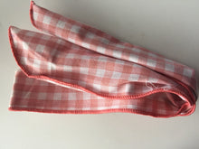 Women Girl Check Wire Bunny Ear adjustable bow scarf Hair head band Wrap Pink Check
