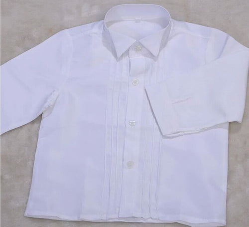 Page Boy Child Kid Party Wedding Long Short sleeves White Formal Shirt 2-12Years Long Sleeves White Shirt