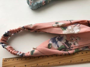 Women Retro look Boho bohemian floral Cross Twist scarf Hair head band bandana