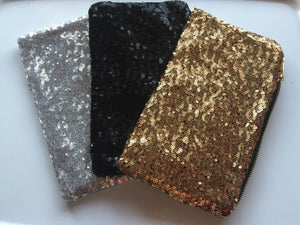 NEW Women Party Sequins Bling Sparkling Cosmetic hand Clutch evening Bag Pouch