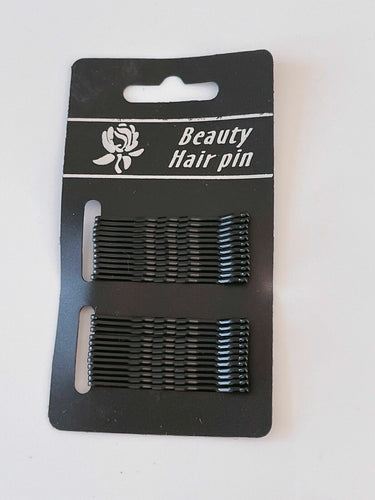 24Piece Women Girl Wavy Daily Styling Basic Essential Hair Bobby Pins accessory Black