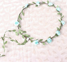 Girl Children Boho Fairy Blossom Flower Leaf hair headband Tiara Garland Wreath