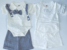 Boy Baby Children Short Sleeves Wedding Formal Romper Shirt Pants Outfits suits