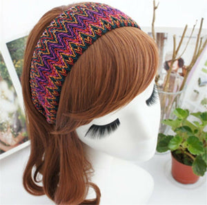 Women Retro Hippie BOHO Wide Hair Band Head Band Headband Bandana Style Hoop