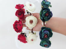Women Girl Fairy camellia Flower Berry hair head headband Garland Ribbon Wreath