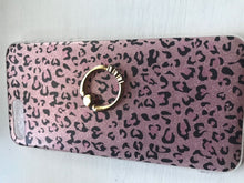 Lady Iphone 7 Plus 5.5” Leopard bling Ring Support TPU Case Protector Cover