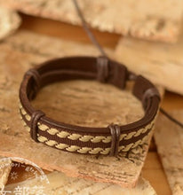 Women Lady Tribal Retro Bohemian Synthetic Leather Wristband Bracelet Chain