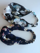 Women Lady Girl Retro Floral Chiffon Cross Bandana Hair Wrap Head band headband