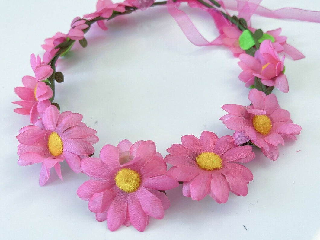 Women Flower Girl Daisy Party Wedding Beach Simple Crown hair headband Garland