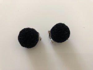 Girl Children POM POM Cute Clip on No piercing Earrings Hair Clip accessory