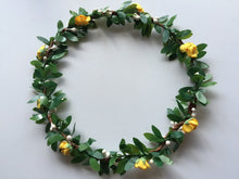 Women Girl Flower Fairy Boho Bridal Simple Beach Tiara Crown hair headband Garland Yellow