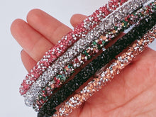Women Bling Shiny Crystal look Bead Glitter Party Headband Hair Head Band Hoop