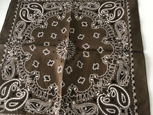 Women Lady Girl Retro Cotton Paisley BOHO Bandana Hair Headband Scarf Wrap Khaki Brown