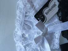NEW Women Black White Hen's night Party Bride Wedding Lace Garter Suspender Belt WHITE