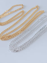 6mm Men Women Hiphop 18K Gold Plated Classic Flat Link Curb Chain Necklace