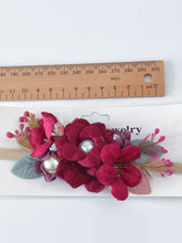 Kid Girl Children Lace Pearl Flowers Elastic Birthday Hair Head band Photo Prop