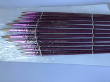 12PC Purple Oil Painting Brushes Set Acrylic Watercolor Artist Face Paint Craft