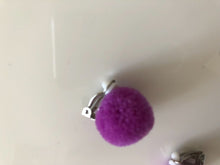 Girl Children POM POM Cute Clip on No piercing Earrings Hair Clip accessory