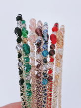 1x Women Girl Lady Colorful Crystal Beads Rhinestone Look Headband Hair Band