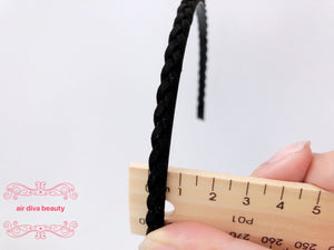 Women Girl BOHO Synthetic Suede Braided Thin Slim Hair head band headband Hoop