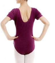 Girl Children Cotton Short Sleeves Ballet Jazz Dance Skate Gymnastics Leotard