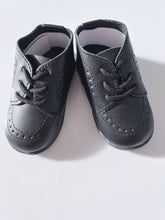 Baby Boy White Black Wedding Formal Party Synthetic leather Rubber Bottom Shoes