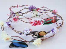 Women Girls Butterfly Flower Leaf Beach Crown hair headband Garland Headwear