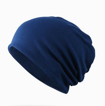 Men Women Warm With Or Without Fleece Slouch Baggy Skull Ski Beanies Hats Cap Without Fleece in Blue