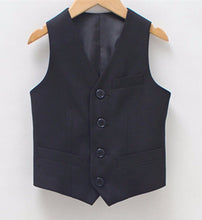 Page Boy Child Kid Party Wedding Black or Navy Formal costume Vest Waistcoat