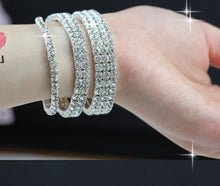 Women Wedding Bridal Bridemaid Crystal Bling Party Wristband Bracelet Chain