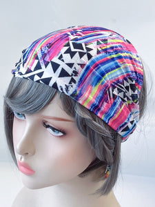 Women Boho Bohemian Tie Dye Cotton Dreads Wide Bandana Hair Band Headband Durag