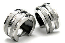 New Man Stainless Steel Frosted matte finish Hoop Earrings Piercings Gift him