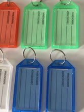8x Light Plastic Travel Luggage School bag Name ID Badge Tag Label Key Rings AU
