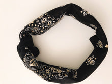 Women Girl Retro Cotton Shimmer Paisley Bandana Hair Headband Wrap Square Scarf