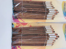 12PC Brown Handle Artist Brush Set - Watercolor, Acrylic, Oil Painting, and Craft