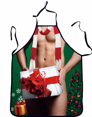 Women Mans Novelty Funny Christmas Party Game Cooking Apron vest protector Smock