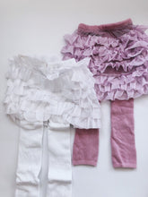 Girl Kids Winter Warm Fleece Plush Lace Tutu Skort Skirt Tights Stockings 2-6 yr