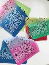 Women Girl Retro Rainbow Colorful Paisley Cotton Bandana Hair Headband Wrap