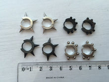 Men Women Rock Gothic Spike Hoop loop 316L Stainless Steel Titanium Earrings