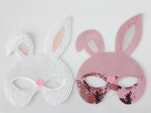 Women Girl Sequins Shine Bling bunny Rabbit Easter Party Fancy Eye Face Mask