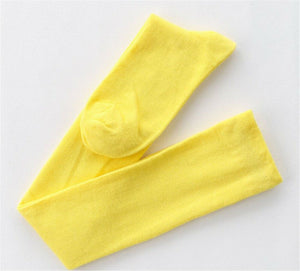 Women Girl Tween Colorful Knees High Plain Warm Tights Long Socks Stockings