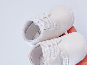 Baby Boy White Black Christening Wedding Formal Party Synthetic Leather Shoes