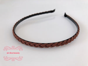 Women Girl BOHO Synthetic Suede Braided Thin Slim Hair head band headband Hoop