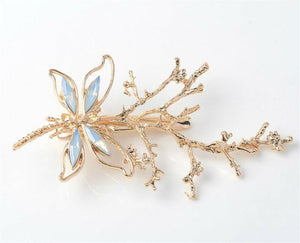 1x Women Butterfly Fairy Twig Updo Styling boho Side hair Pin Clip