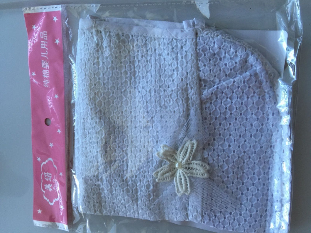 NEW Baby Girls Kids Children Bonnet Lace Cotton Beanie Princess Cap Sun hat G204 White