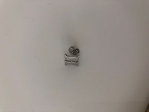 1PIECE Silver Color stainless Alphabet letter Novelty Studs Ear Piercing Earring